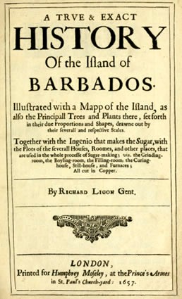 Richard Ligons A History of Barbados